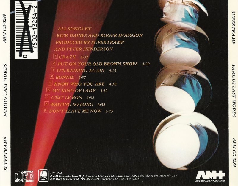 Supertramp  Famous Last Words : Back